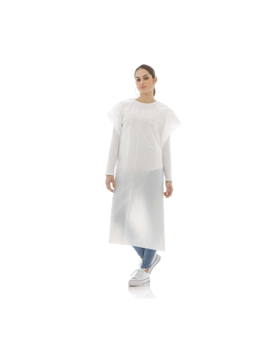 Tablier en Plastique blanc