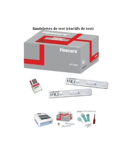 Bandelette de test de cTnI/NT-ProBNP pour l'Analyseur immunochromatographique modèle Finecare FIA Meter Plus (FS-113)