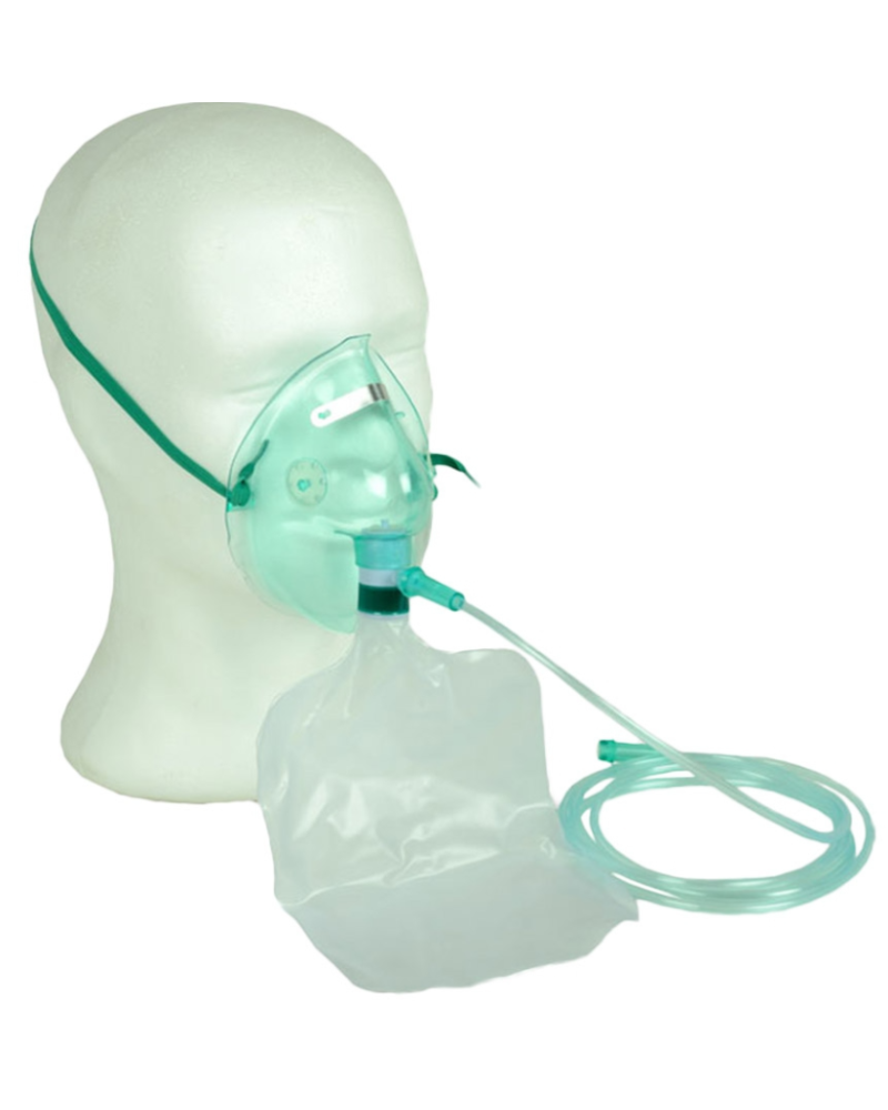 Masques à oxygène à haute concentration avec tubulure