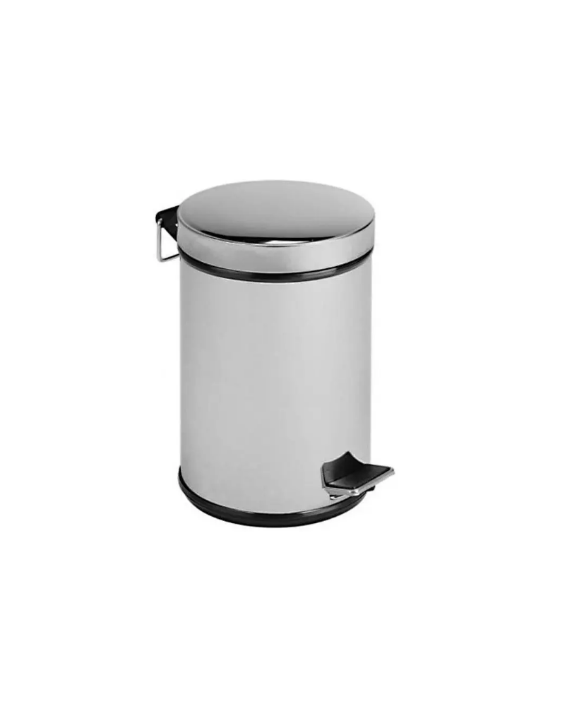 Poubelle blanche à pédale 20 litres (avec seau intérieur en plastique)