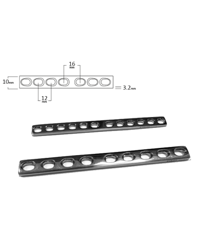 Plaque DCP auto compressive pour vis 3,5 mm ; 2 à 12 trous