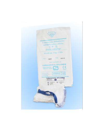 Compresses de gaze abdominales X-Ray Compresses de gaze abdominales X-Ray