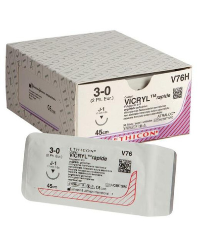 Fil de suture résorbable tressé Ethicon Vicryl Rapide