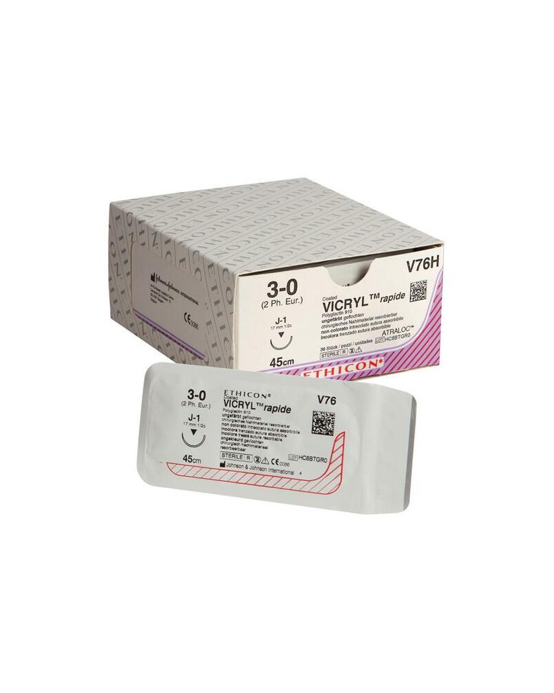 Fil de suture résorbable tressé Ethicon Vicryl Rapide