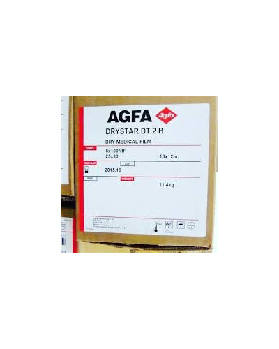Film de Radiographie AGFA DT2B, Dim 24 x 30 cm, 100 films