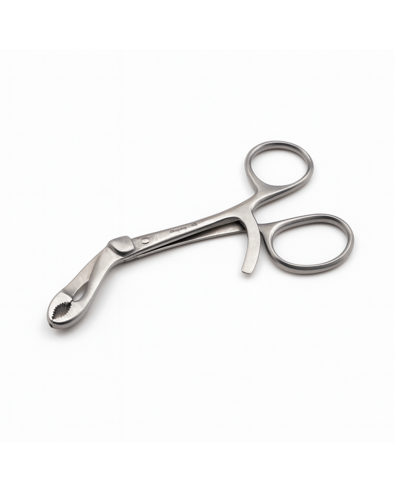 Davier Verbrugge préhenseur mors dentés coudé 15cm