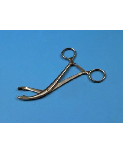 Davier Verbrugge préhenseur mors dentés coudé 15cm