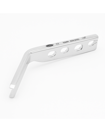 Plaque de verrouillage orthopédique, coudée à 130°, Profil en U