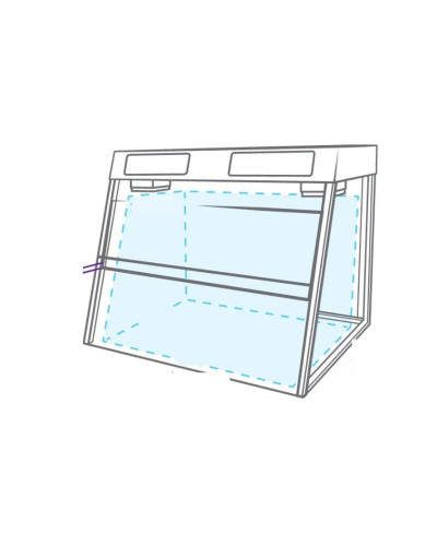 Station de travail ADN et PCR modèle parois verre