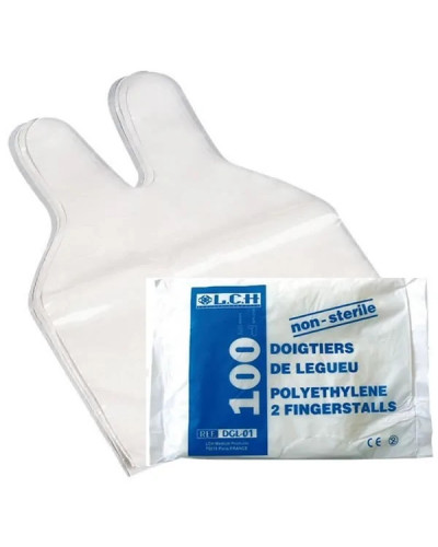 Doigtier un ou deux doigts en polyéthylène Doigtier un ou deux doigts en polyéthylène