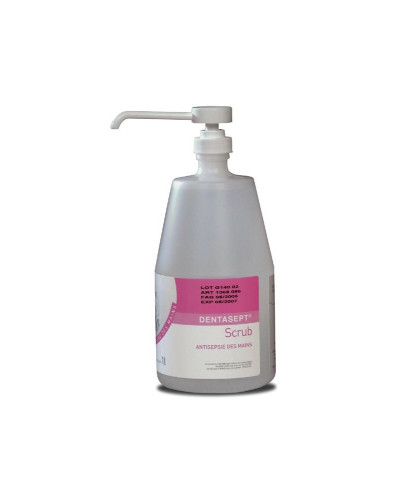 Savon Antiseptique DENTASEPT Scrub CG4 (1L) + pompe prémontée