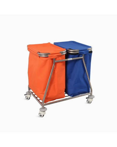 Chariot à linge 2 compartiments