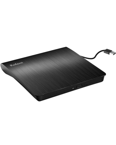Rodzon Lecteur CD DVD Externe Type C USB 3.0,Graveur CD DVD Externe CD/DVD /-RW/ROM