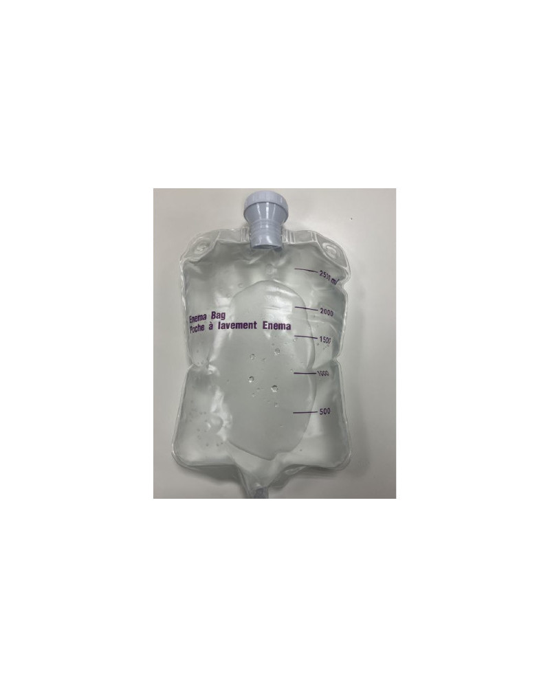 Poche à lavement ENEMA HELTIS LINE avec clamp et large bouchon à  vis