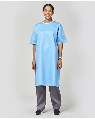 Blouse pour patient (Bleu ciel uni)