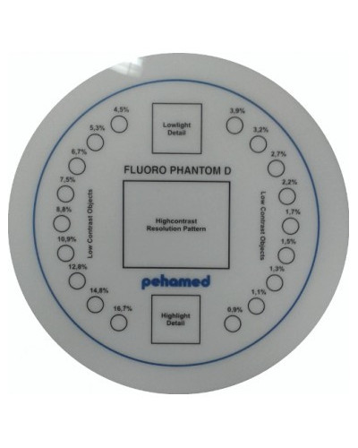 Objet fluoro fantome 0.9% à  16.7%