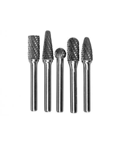 Fraises carbure de tungstène CA / RA, les 5 fraises