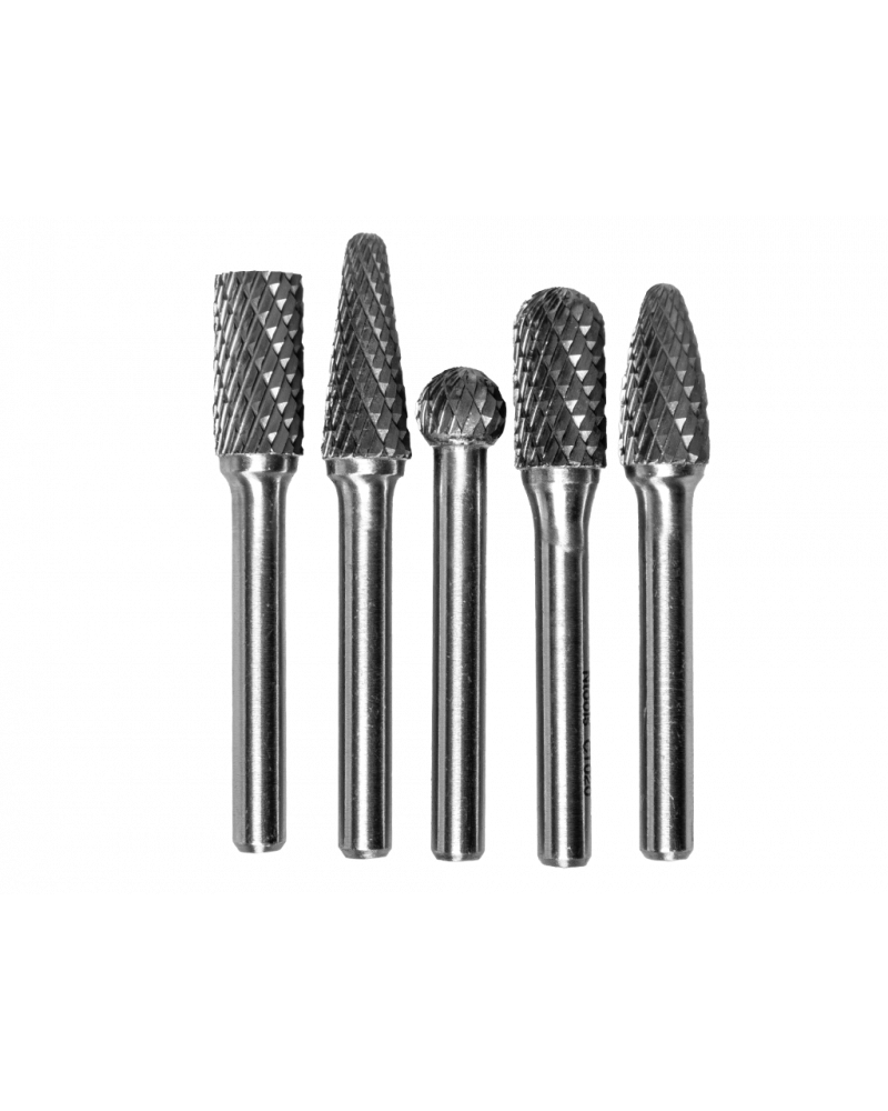 Fraises carbure de tungstène CA / RA, les 5 fraises