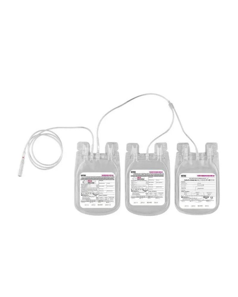 Poche à sang TRIPLE , soudure plastique (welding film)  Poche à sang TRIPLE , soudure plastique (welding film)