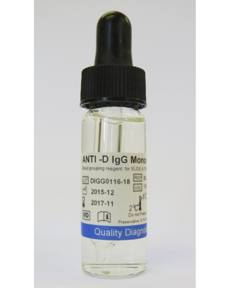 Réactif Anti-D incomplet, flacon de 10 ml