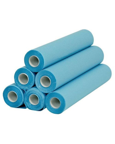 Drap d'examen avec ouate plastifiée bleue,  gaufré, 1 pli, 180 formats de 38 cm