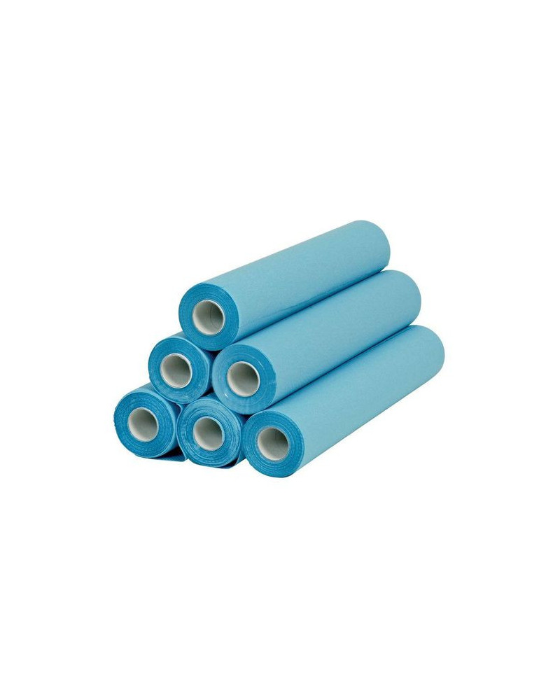 Drap d'examen avec ouate plastifiée bleue,  gaufré, 1 pli, 180 formats de 38 cm