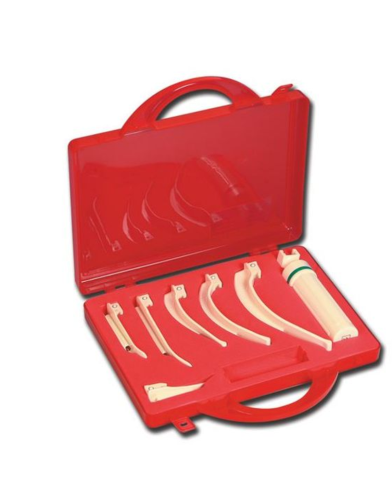 Coffret de laryngoscopes (6 lames UU + 1 manche) pour l'intubation trachéale