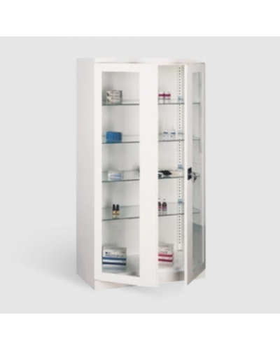 Armoire médicale vitrée 2 portes, L: 800 mm