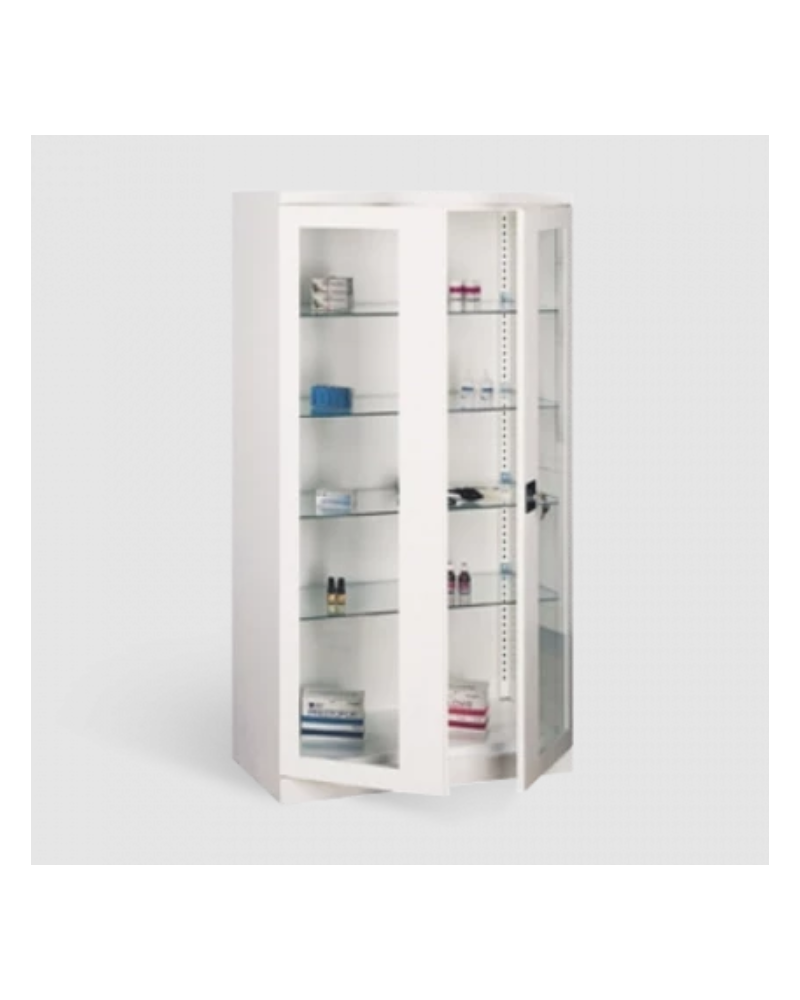 Armoire médicale vitrée 2 portes, L: 800 mm