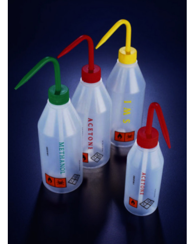 Flacons pissettes, forme bouteille, imprimées, LDPE AZLON