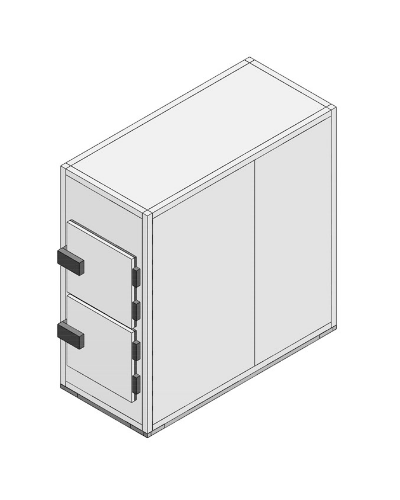 Morgue 2 corps, 2 portillons verticaux, Modèle FRIMA MORG227