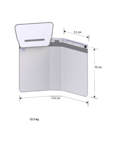 Bavolet Anti-X double articulation, avec rail porte accessoires Bavolet Anti-X double articulation, avec rail porte accessoires