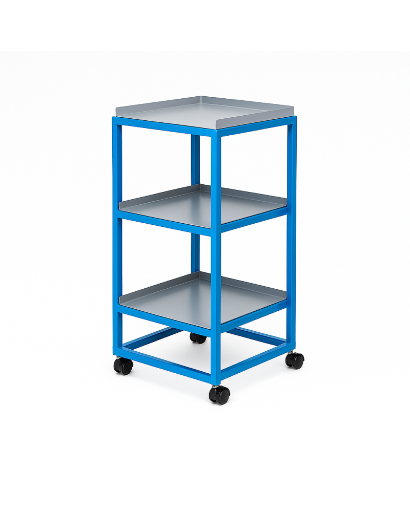 Desserte amagnétique porte instruments trois étagères - compatible 7 Tesla