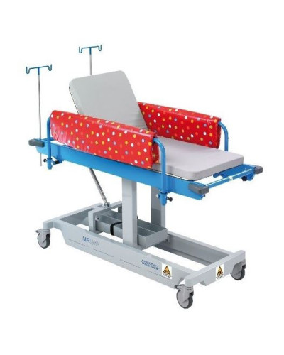 Brancard amagnétique pédiatrique hauteur variable hydraulique déclive 13°