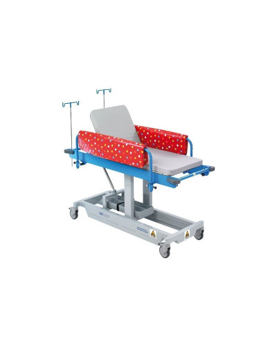 Brancard amagnétique pédiatrique hauteur variable hydraulique déclive 13°