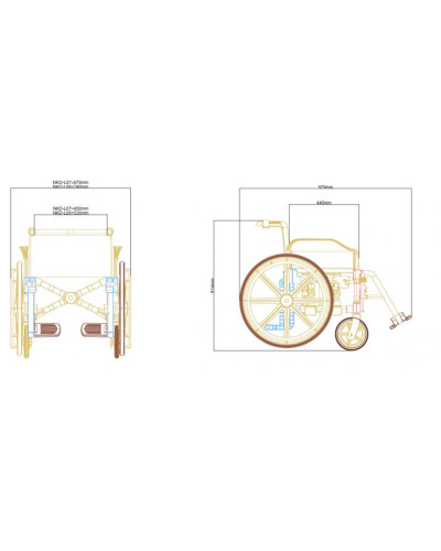 Fauteuil roulant amagnétique ECOSAFE MR 100% plastique Fauteuil roulant amagnétique ECOSAFE MR 100% plastique