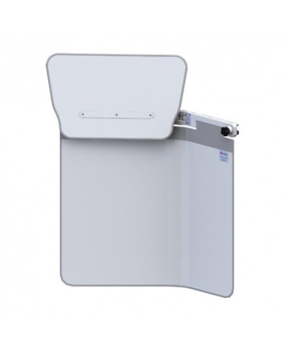Bavolet Anti-X simple articulation 100 x 70 cm avec bavette de protection haute amovible et rail porte accessoires