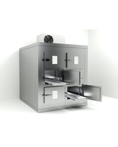 Morgue 6 corps 6 portillons de passage 70 cm