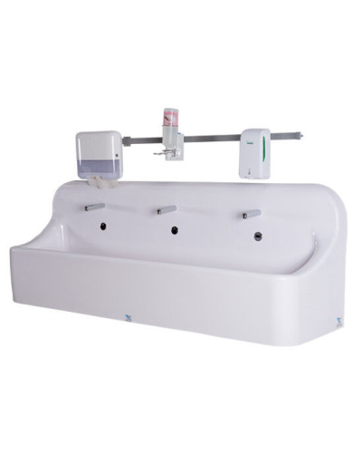 Rail aluminium + 2 platines pour lavabo MP'DUO