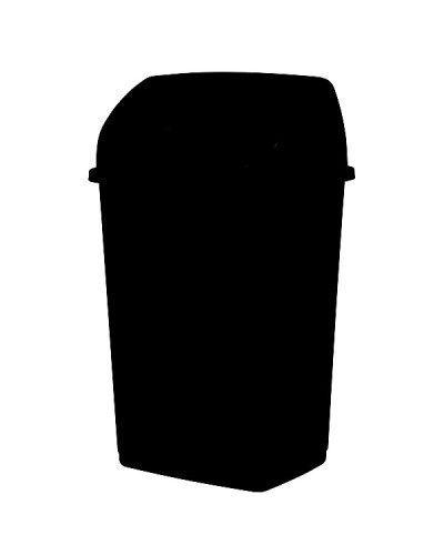 POUBELLE PLASTIQUE 50L A CLAPET ET COUVERCLE BASCULANT