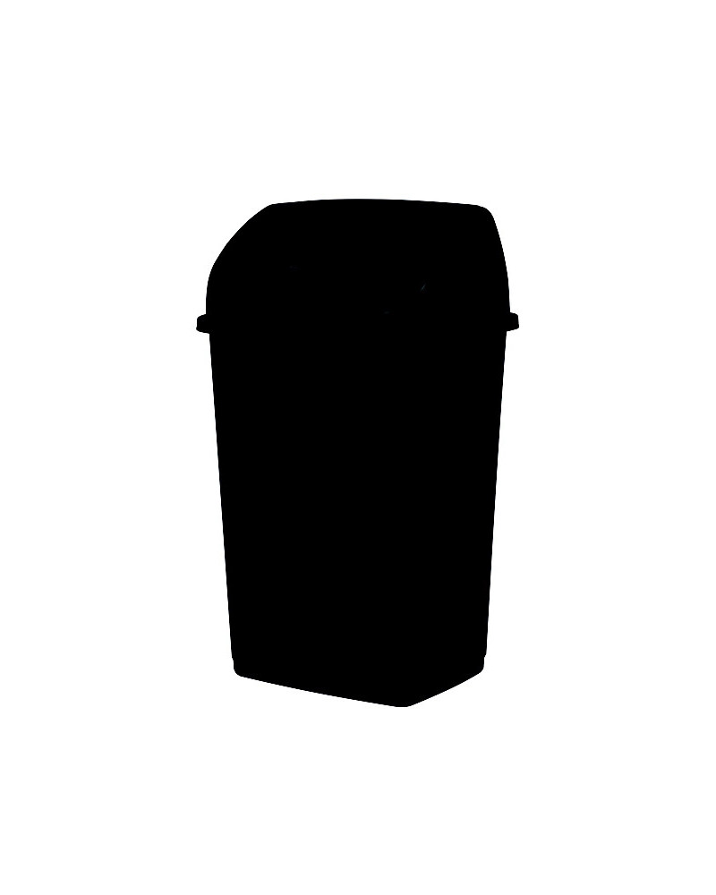 POUBELLE PLASTIQUE 50L A CLAPET ET COUVERCLE BASCULANT