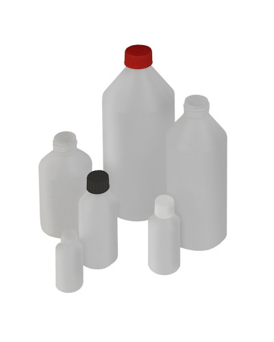 Flacons d'emballage cylindriques polyéthylène dur (PE-HD) 50ml