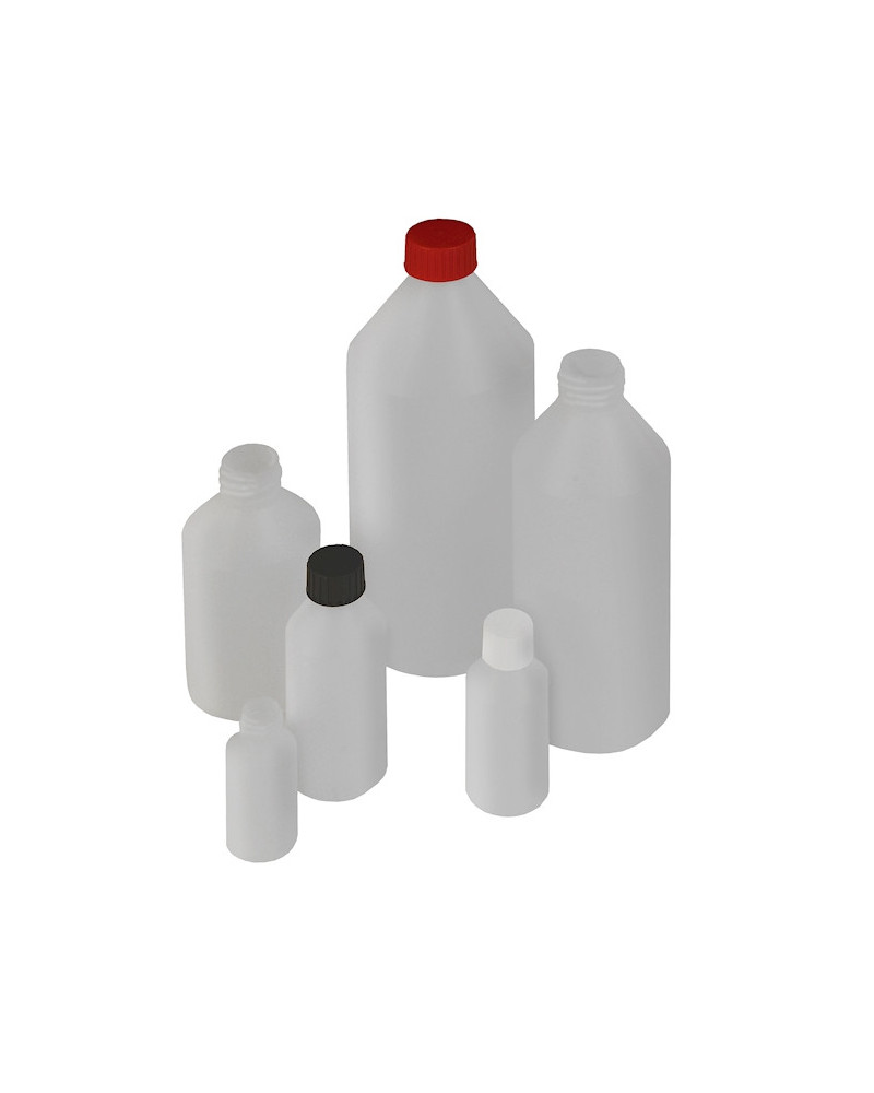 Flacons d'emballage cylindriques polyéthylène dur (PE-HD) 50ml