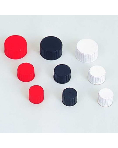 Bouchons vissable pour flacons en (PE-HD) avec joint en alvéolite 13mm