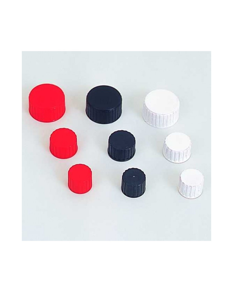 Bouchons vissable pour flacons en (PE-HD) avec joint en alvéolite 13mm