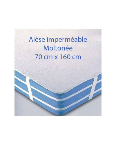 Alèse imperméable Molletonnée 160 x 70 cm pour lit,