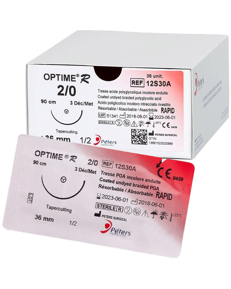 Fil de suture résorbable incolore Optime R