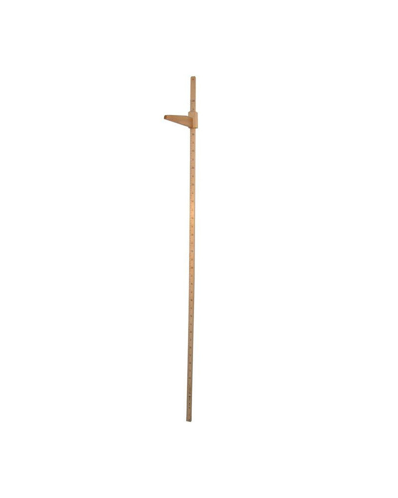 Toise Adulte, en bois naturel 200 cm Grad 0.5 cm