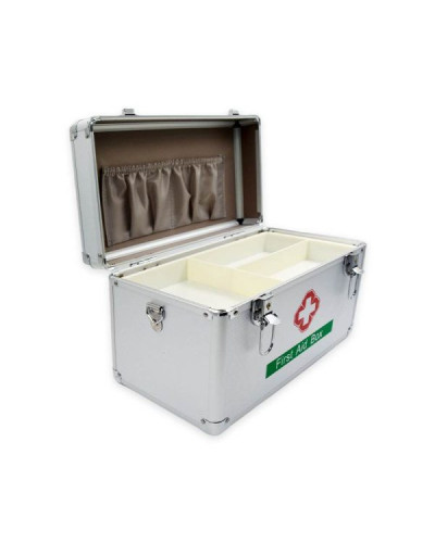 Trousse chirurgicale en boîte métallique à  deux plateaux