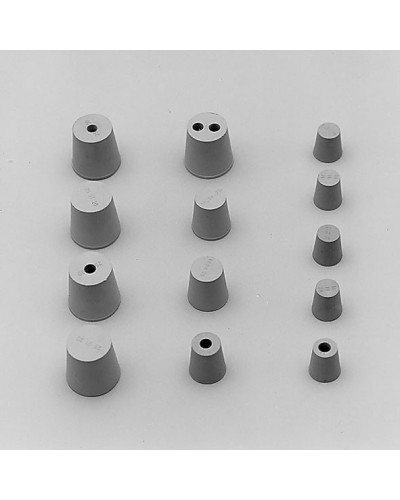 Assortiment de 56 bouchons pour verrerie de laboratoire